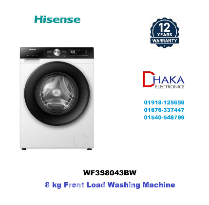 Hisense WF3S8043BW Front Load Washing Machine  8 KG